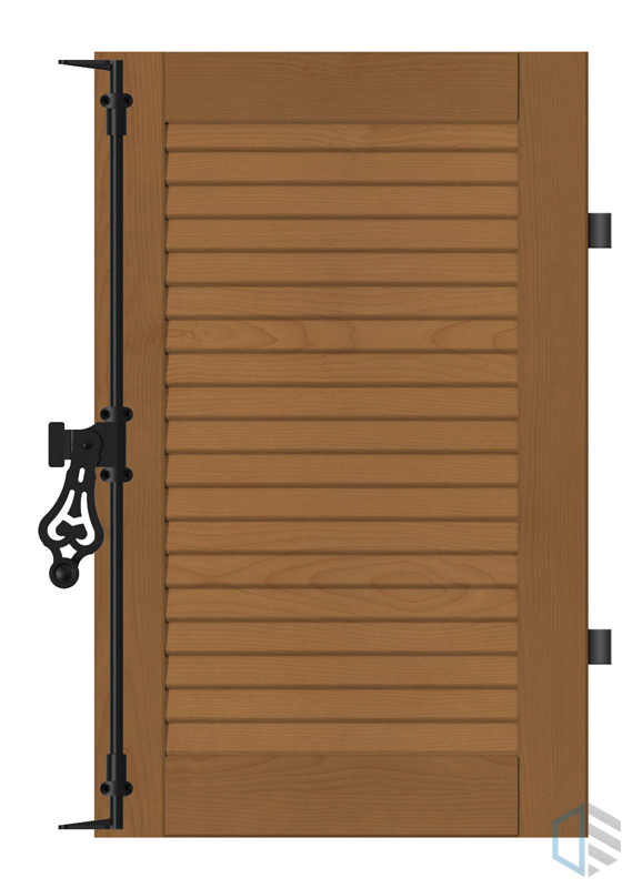 persiennes bois brut cv pin teinte noyer