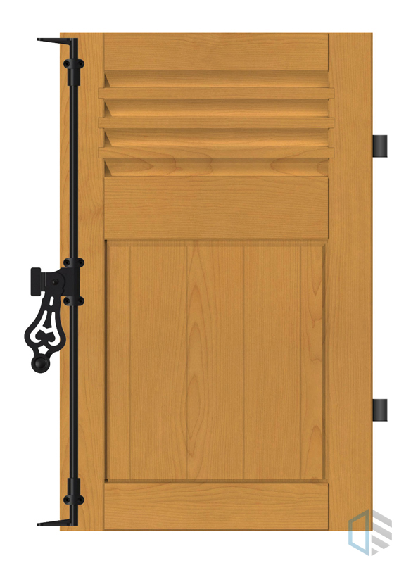 persiennes bois fr frise pin teinte chene clair