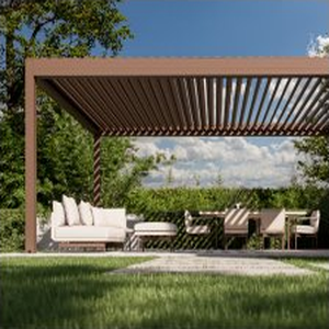 pergola bioclimatique marron