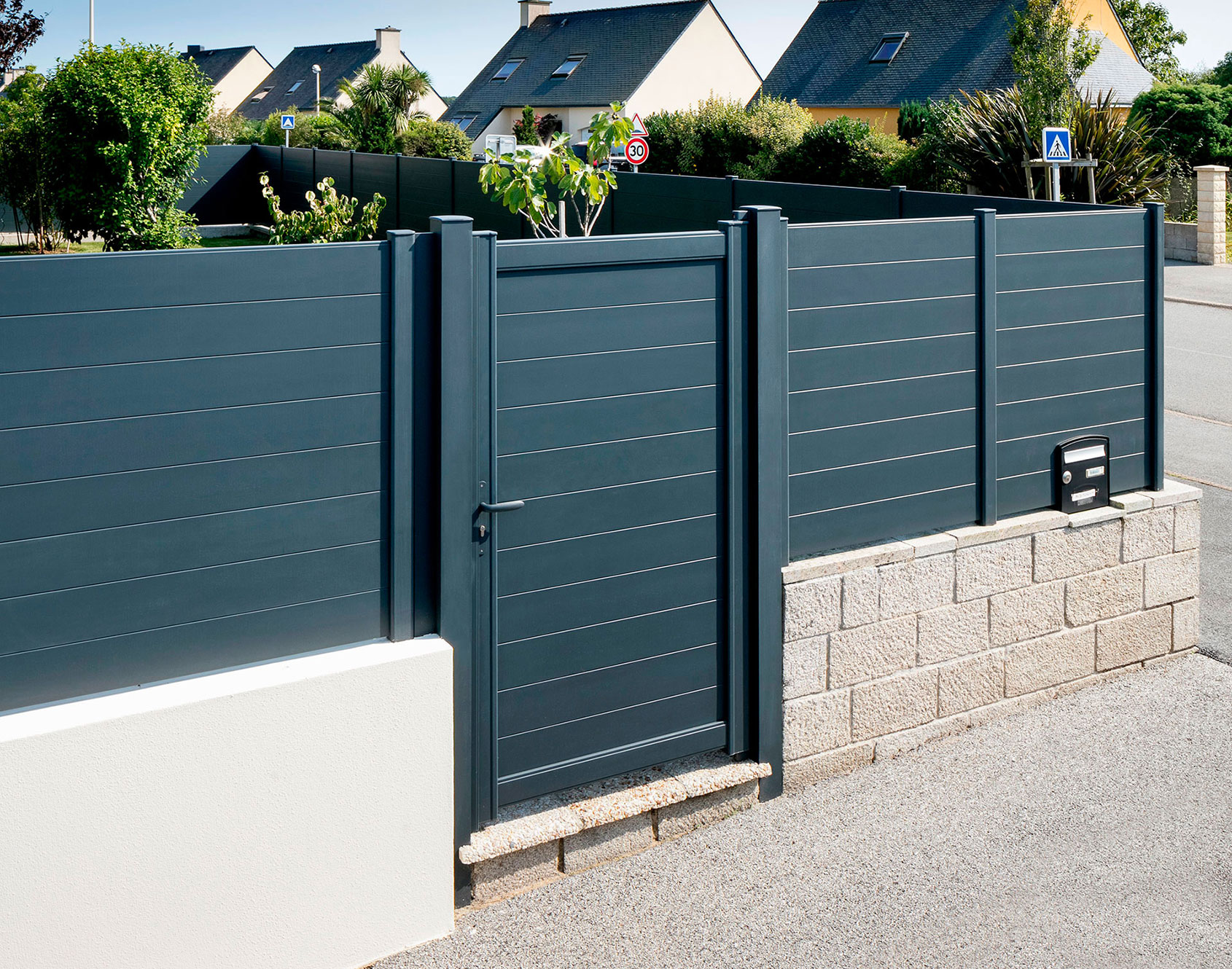 portillon plein aluminium anae kostum
